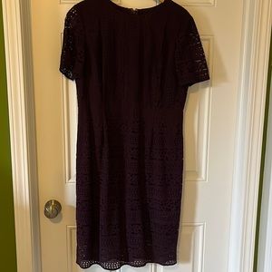 3/$20 bundle! Tahari dark purple dress with lace overlay